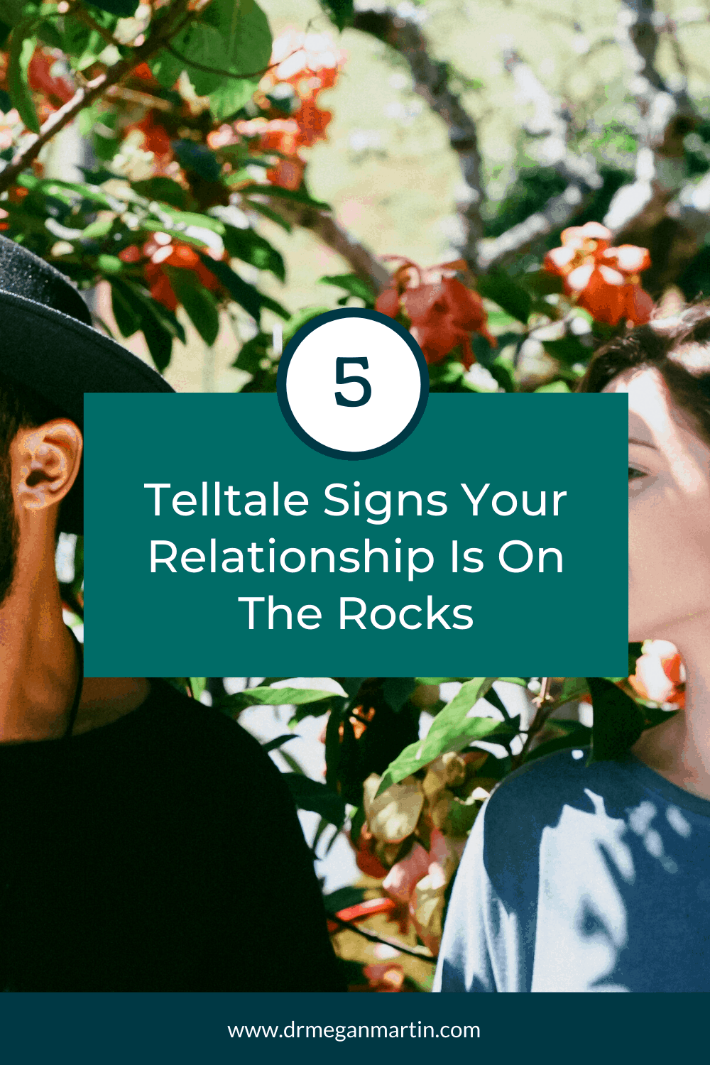 A couple wondering if their relationship is on the rocks