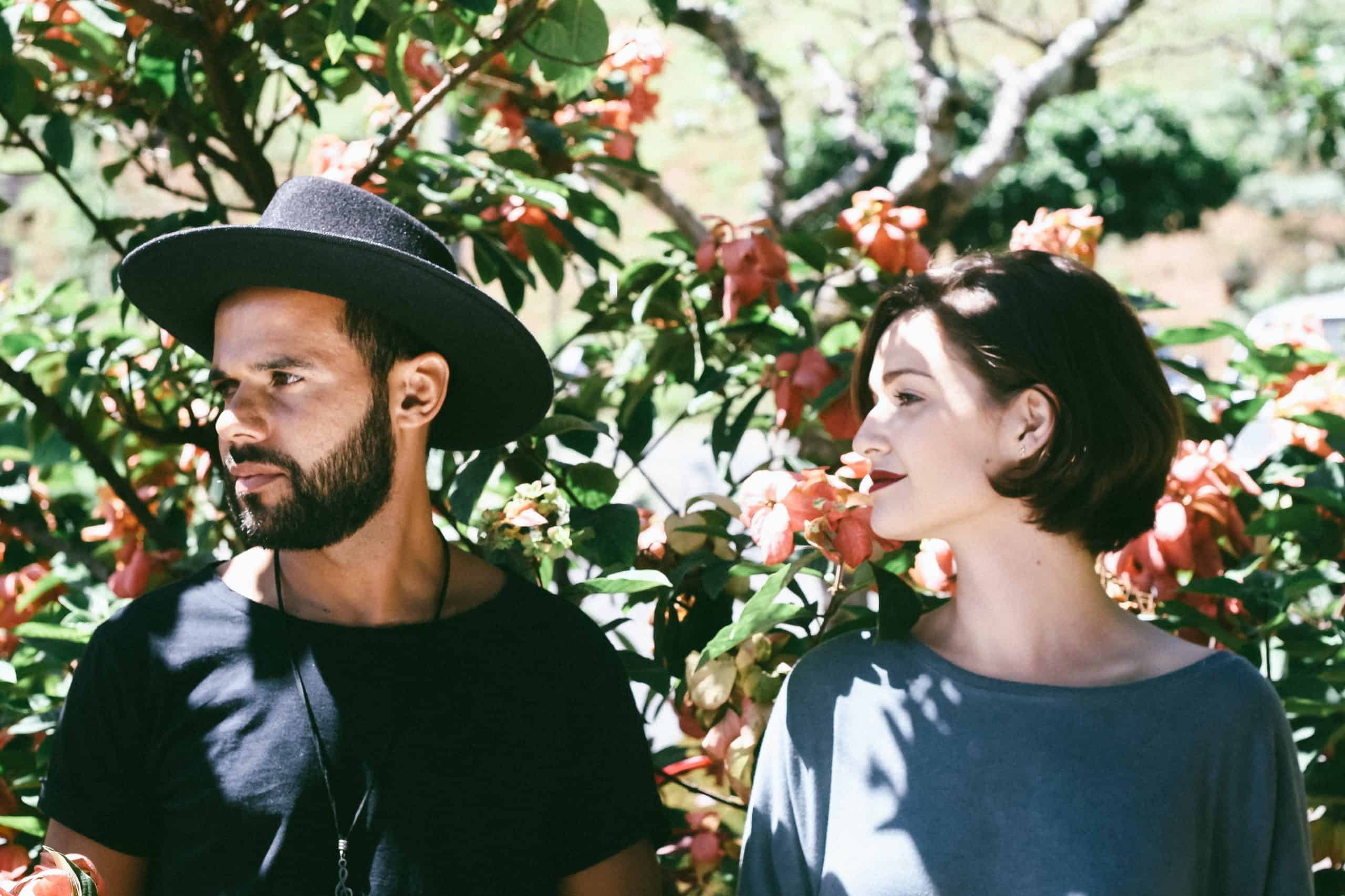 A couple wondering if their relationship is on the rocks